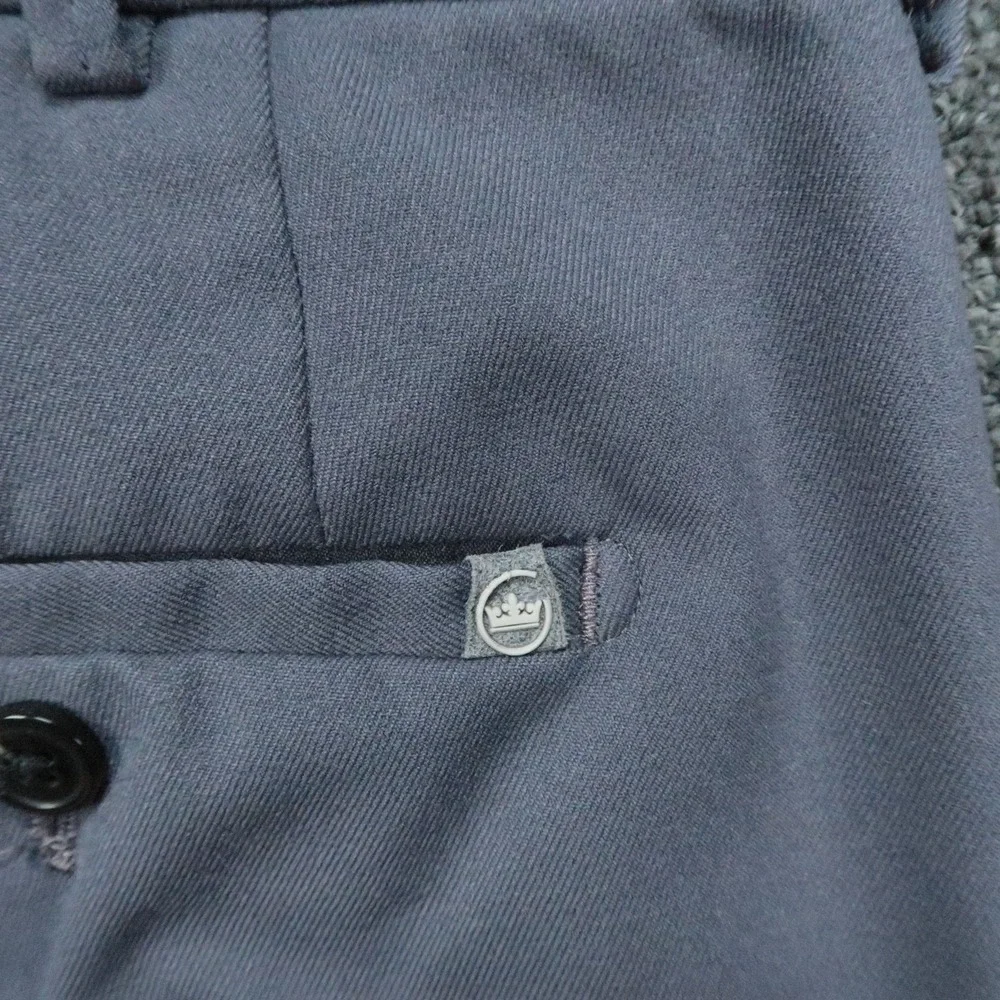 Peter Millar Pants Mens 36x32 Blue Gray Crown Sport Charlotte Trouser Golf Chino
